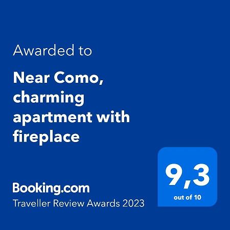 Near Como, Charming Apartment With Fireplace Grandate Luaran gambar